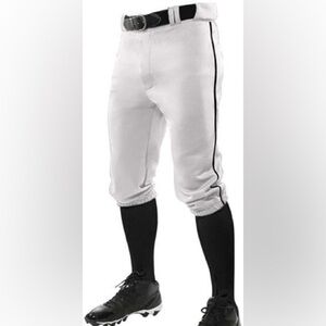 NWT CHAMPRO‎ Youth Boys White Short BASEBALL PANTS KNICKERS Black Piping XL